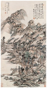 顾澐 1893年作 嵩黛华翠 立轴